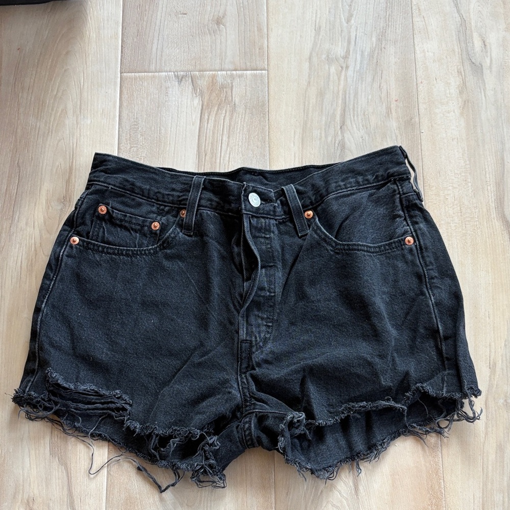 Black Denim Women's Shorts